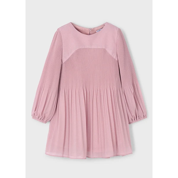 MAYORAL DRESS PLEATED SOFT PINK