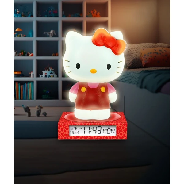 3D LAMP WITH ALARM CLOCK AND DATE HELLO KITTY
