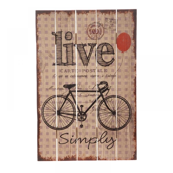 DECORATIVE PANEL 40X60 cm BICYCLE WHITE