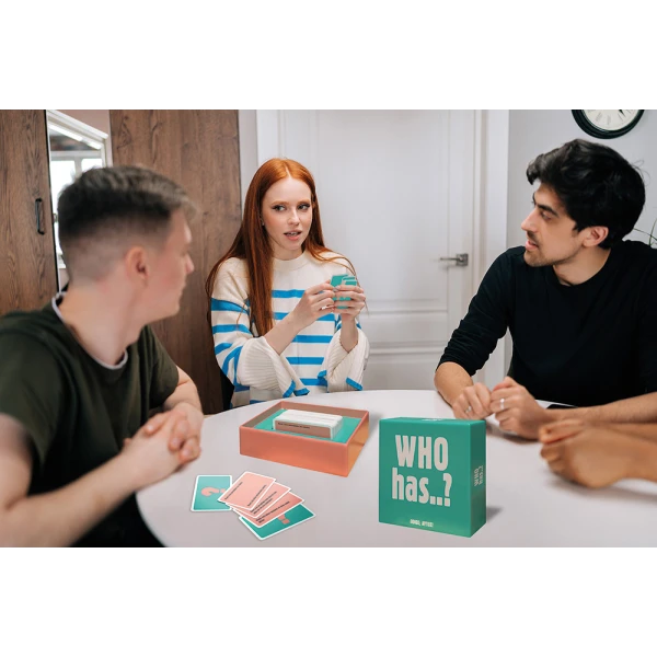 AS GAMES BOARD GAME GIFT GAMES WHO HAS? FOR AGES 15+ AND 3-6 PLAYERS