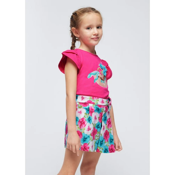 MAYORAL SKIRT TROUSERS SATIN FUCHSIA