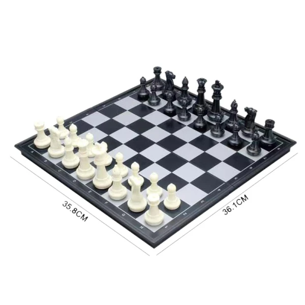 MAGNETIC CHESS DELUXE WITH BLACK-WHITE PAWNS
