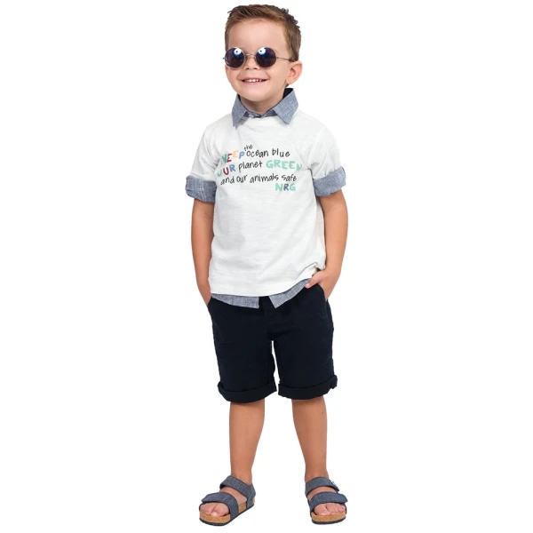 ENERGIERS BEBE BOY BLOUSE ECRU