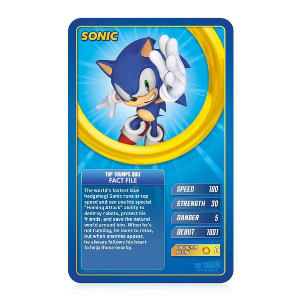 WINNING MOVES CARD GAME TOP TRUMPS SPECIALS - SONIC THE HEDGEHOG - ENGLISH EDITION