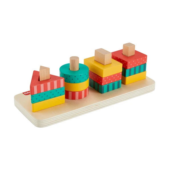FISHER PRICE ΞΥΛΙΝΟ ΠΑΙΧΝΙΔΙ ΔΡΑΣΤΗΡΙΟΤΗΤΩΝ STACK & SORT SHAPES