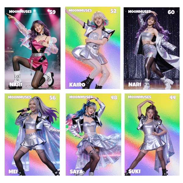 Κ-POP STARS COLLECTIBLE CARDS WITH UNIQUE CHOREOGRAPHIES