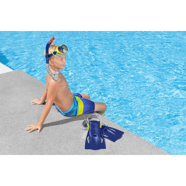 BESTWAY SET MASK WITH SNORKEL & FINS BLUE