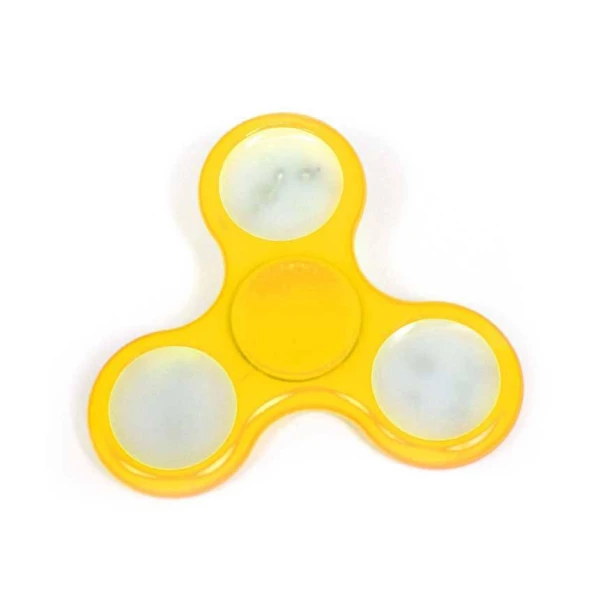 FIDGET SPINNER ΠΛΑΣΤΙΚΟ 1 ΛΕΠΤΟ ΜΕ ΦΩΣ - 3 ΧΡΩΜΑΤΑ