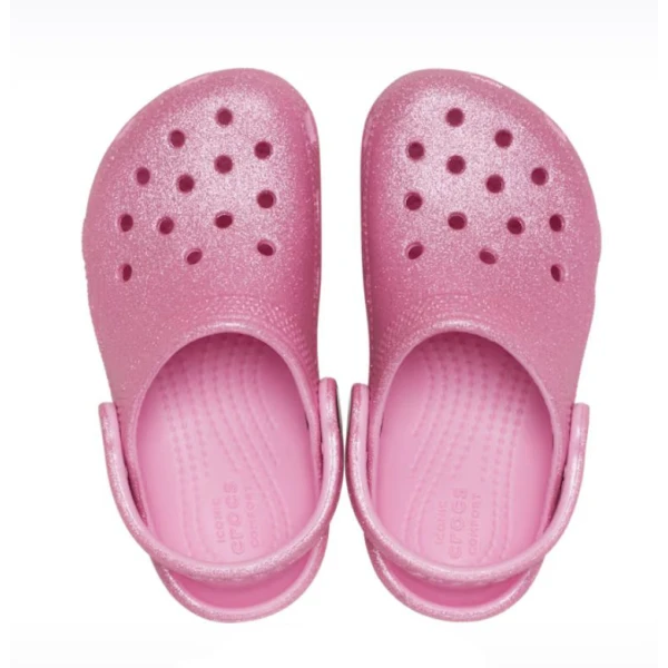 CROCS CLASSIC GLITTER CLOG T PINK TWEED GLITTER