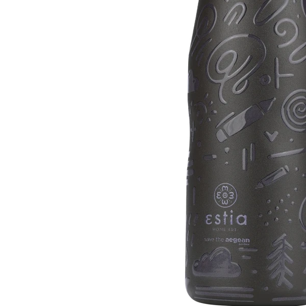 ESTIA HOME ART ΘΕΡΜΟΣ TRAVEL FLASK 500ml - NOIR ECHO