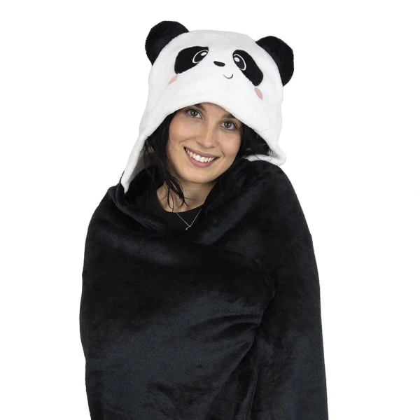 LEGAMI COSY HUGS HOODED BLANKET - PANDA