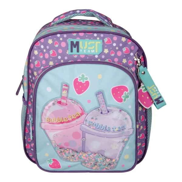 MUST TEAM PRESCHOOL BACKPACK 27X10X31 cm WITH 2 COMPARTMENTS BUBBLE TEA