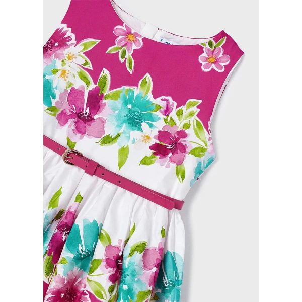 MAYORAL DRESS EDGING FUCHSIA