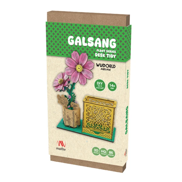 WUDORLD PLANT SERIES WOODEN CRAFT DESK TIDY GALSANG