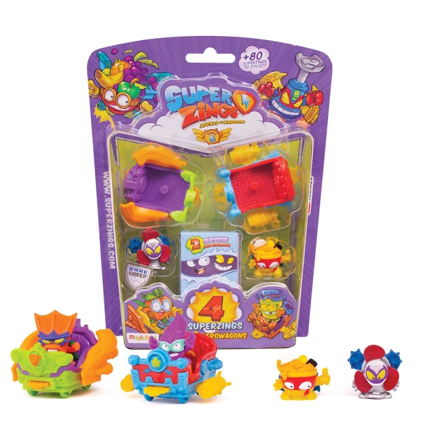 SUPERZINGS SERIES 5 BLISTER 4 FIRUGES WITH ACCESSORIES FOR 3+ YEARS - 12 DESIGNS