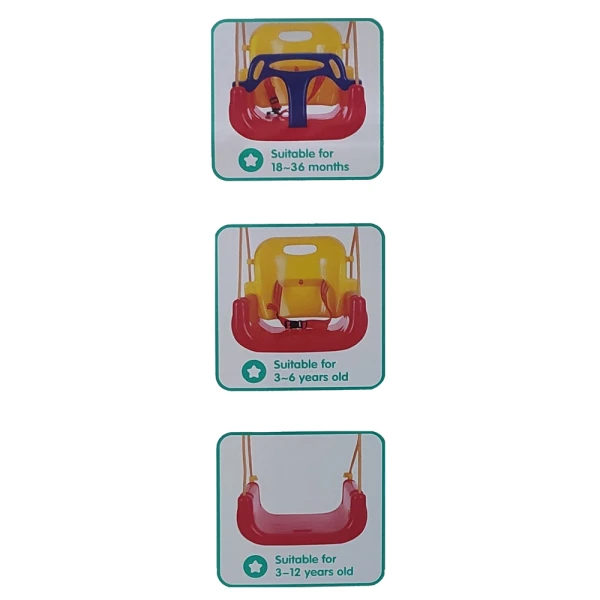 METALLIC SWING 3 IN 1 WITH BABY SEAT 155 cm. HEIGHT