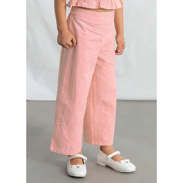 MAYORAL SET TROUSERS LONG EMBROIDERED SOFT PINK