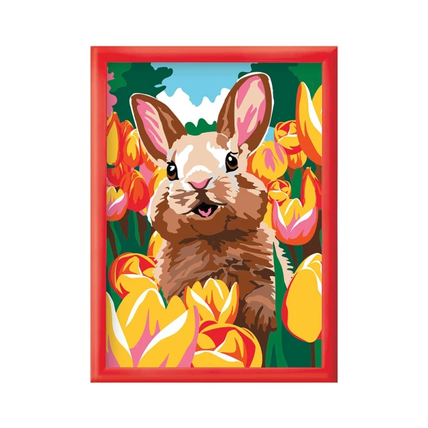HAPPIHOBBI PAINT & FRAME BY NUMBERS CHEERFUL BUNNY ΓΙΑ 8+ ΧΡΟΝΩΝ