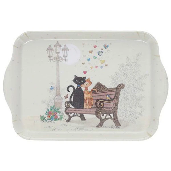 KIUB BUG ART TRAY 20.8 X 14 cm. CHATS VELO