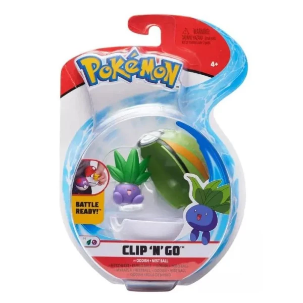 POKEMON - POKE BALL CLIP N GO  ΜΕ ΦΙΓΟΥΡΑ WAVE 7 - NEST BALL - ODDISH