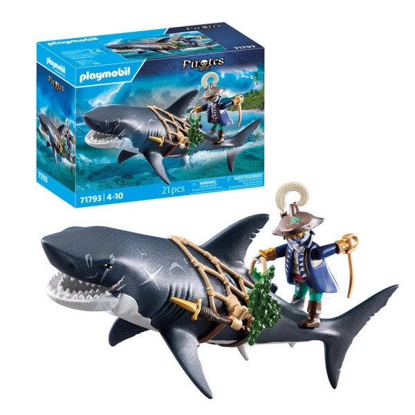 PLAYMOBIL PIRATES GIANT SHARK WITH PIRATE