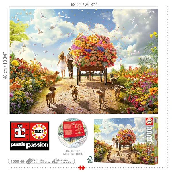EDUCA PUZZLE 1000 pcs CARRYING FLOWERS