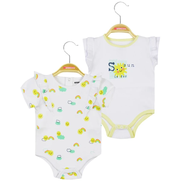 ENERGIERS BABY GIRL BODYSUIT (SET 2 pcs) WHITE