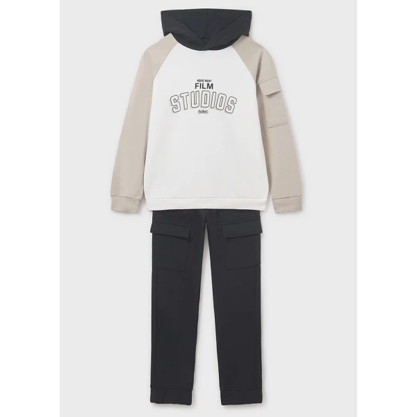 MAYORAL TRACKSUIT BLOCKING BEIGE-BLACK