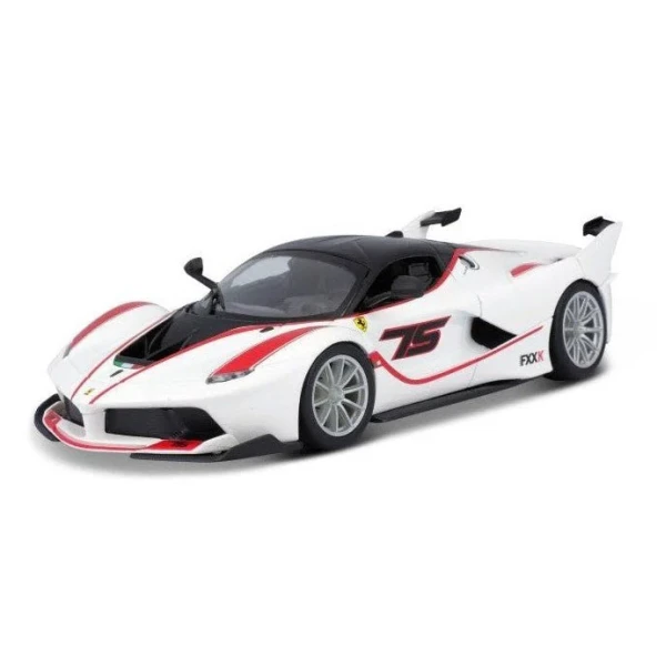 BBURAGO 1:24 RACE FERRARI FXX-K N.75 WHITE