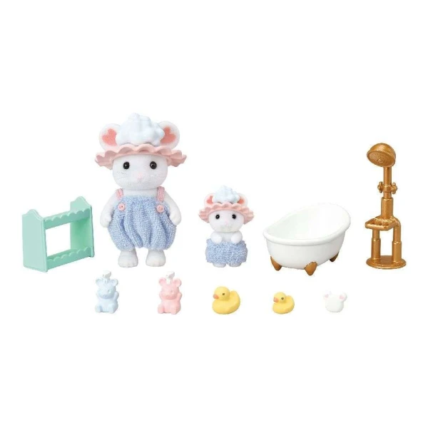 THE SYLVANIAN FAMILIES BATH TIME BUBBLE SIBLINGS