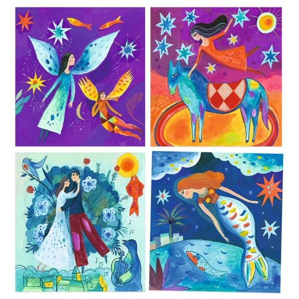 DJECO INSPIRED BY MARC CHAGALL - PAINTING WITH WATERCOLORS SURREAL
