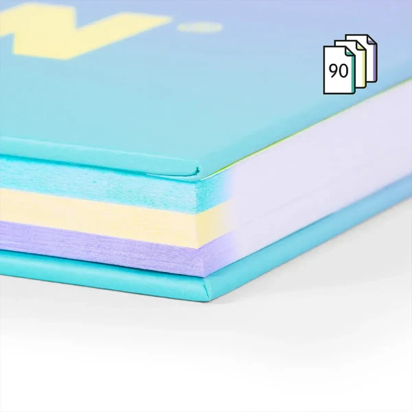 MILAN A4 SPIRAL NOTEBOOK 90 SHEETS SUNSET COLLECTION TURQUOISE