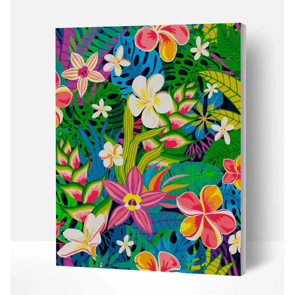 SPLAT PLANET PAINTING BY NUMBERS KIT ON FRAMED CANVAS 40X30 cm SUMMER VIBES