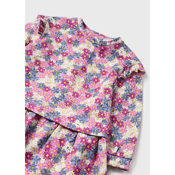 MAYORAL DRESS PRINTED PINK-FUCHSIA