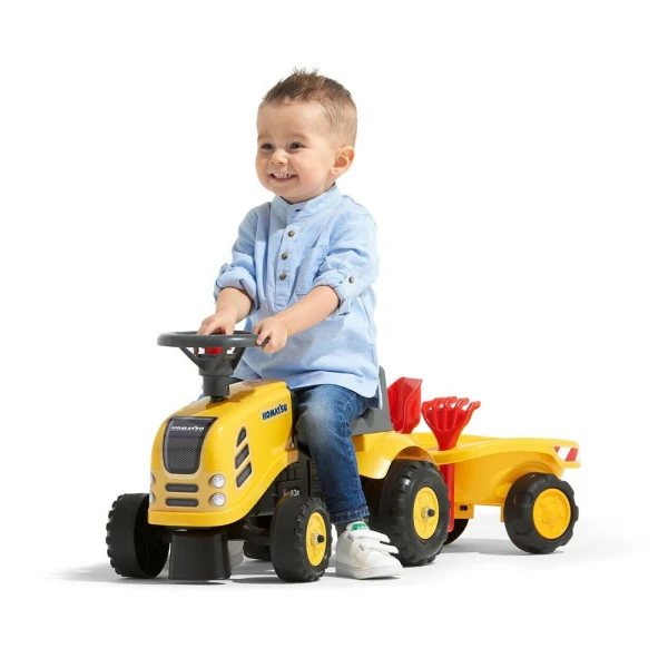 FALK BABY KOMATSU ΤΡΑΚΤΕΡ ΜΕ ΤΡΕΪΛΕΡ ΤΣΟΥΓΚΡΑΝΑ ΚΑΙ ΦΤΥΑΡΙ