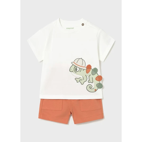MAYORAL SET COTTON JERSEY PLAY SOFT ORANGE
