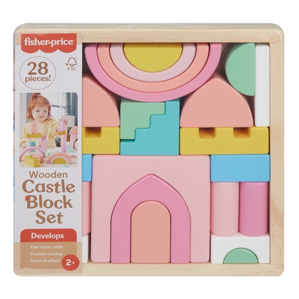 FISHER PRICE WOODEN CASTLE SET