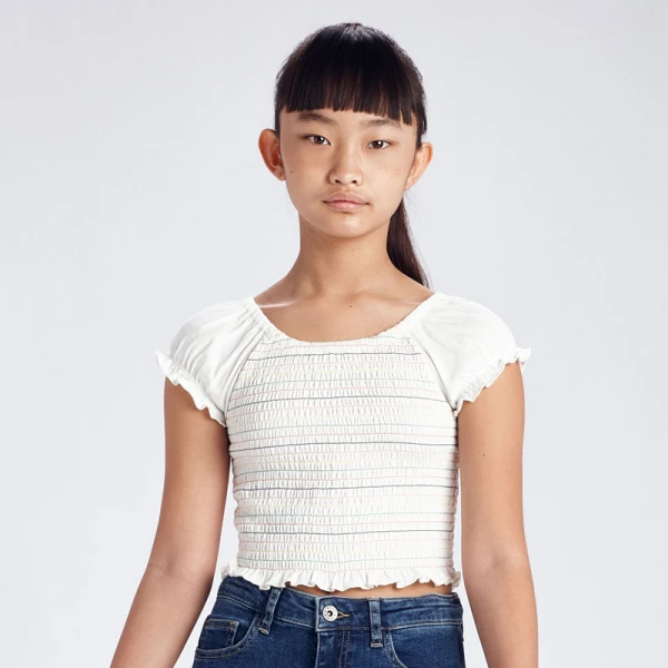 MAYORAL SHORT SLEEVES BLOUSE BEE NEST ECRU