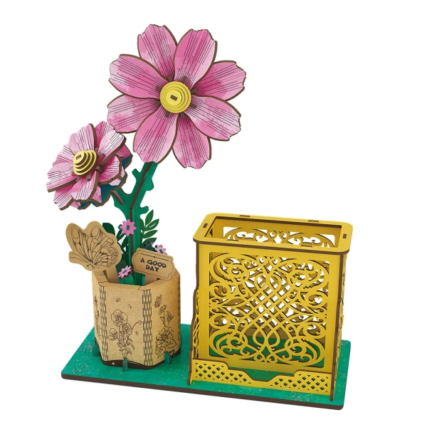 WUDORLD PLANT SERIES WOODEN CRAFT DESK TIDY GALSANG