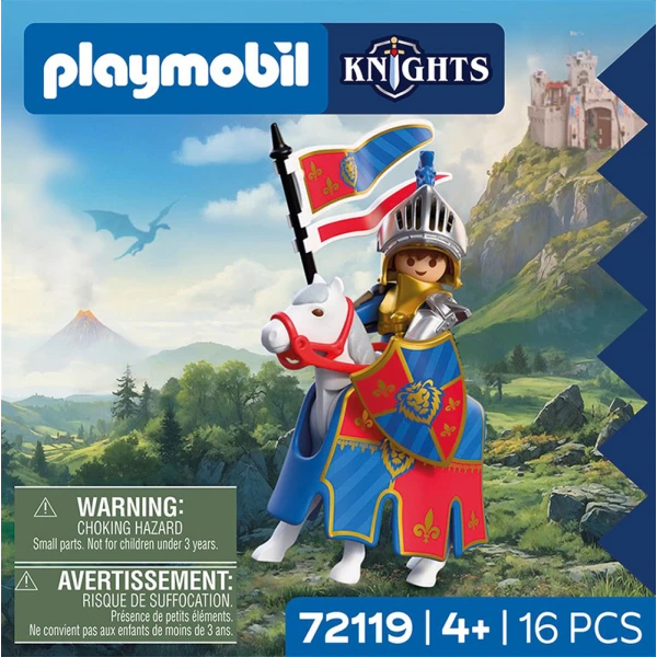 PLAYMOBIL KNIGHTS LION KNIGHT LEADER WITH HORSE