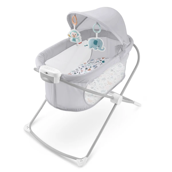 FISHER PRICE BABY COT 57x84x76 cm.WITH LIGHT AND HANGING TOYS
