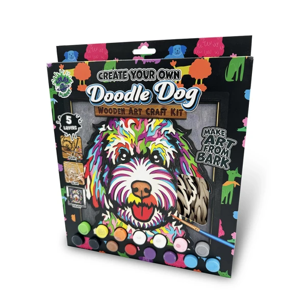 SPLAT PLANET WOODEN ART CRAFT KIT DOODLE DOG