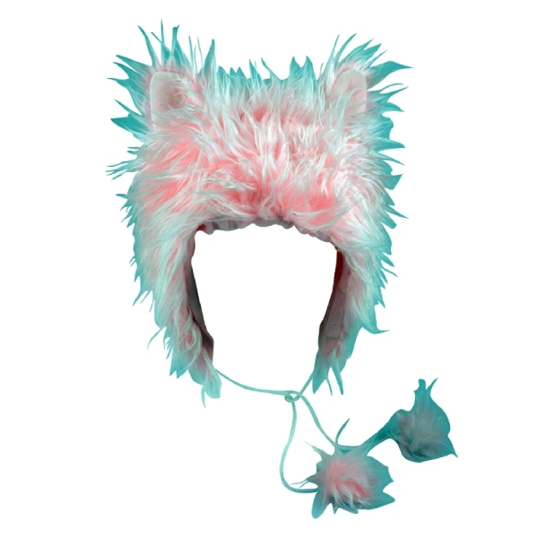 CARNIVAL HAT PINK FUR CAT