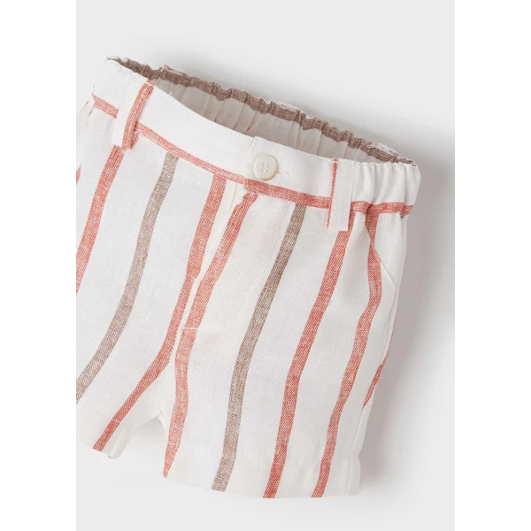 MAYORAL SET SHORT PANTS STRIPES ORANGE