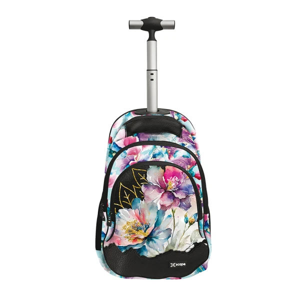 SCHOOL TROLLEY BACKPACK XSCAPE - FLOWER