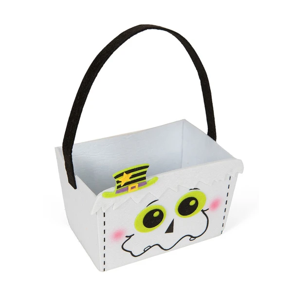 HALLOWEEN BASKET 21 cm TRICK OR TREAT - 3 DESIGNS