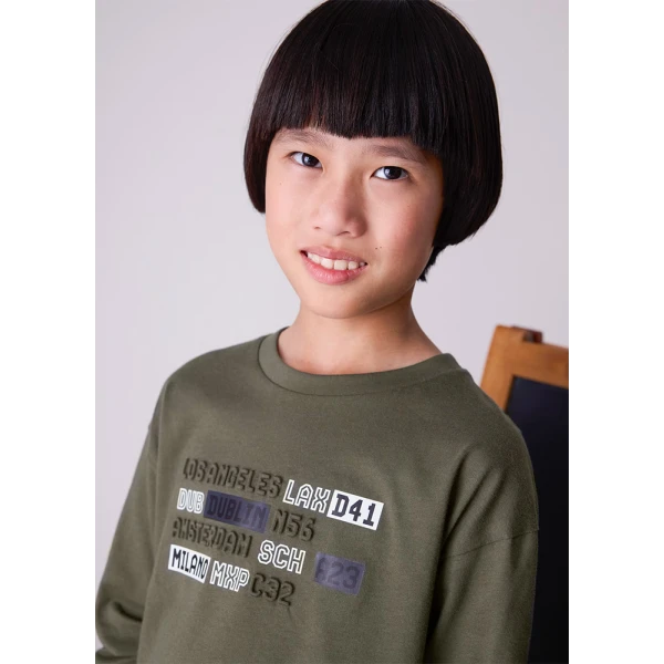 MAYORAL LONG-SLEEVE T-SHIRT OLIVE 
