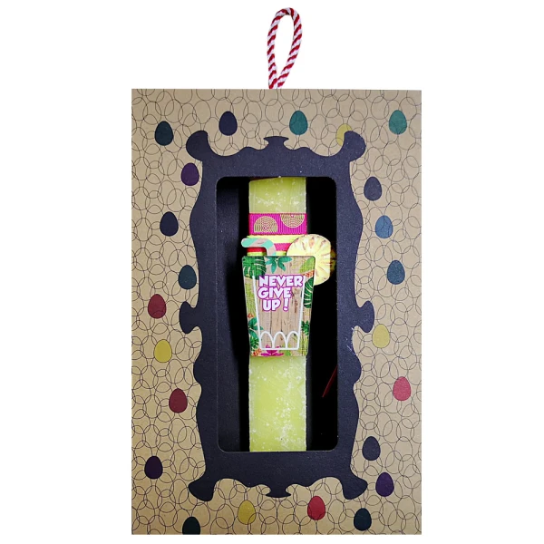 SYNCHRONIA HANDMADE CANDLE 20 cm COCKTAIL MAGNET - NEVER GIVE UP