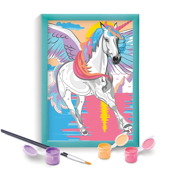 PAINT & FRAME PAINT BY NUMBERS MAGIC UNICORN FOR AGES 9+