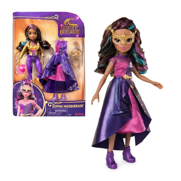 UNICORN ACADEMY FASHION DOLL DELUXE SOPHIA MASQUERADE